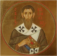 икона Василий Великий фреска